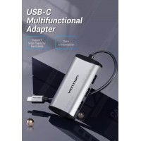 Cáp chuyển USB Type C to USB3.0*4 + PD Micro USB Vention TGCHB